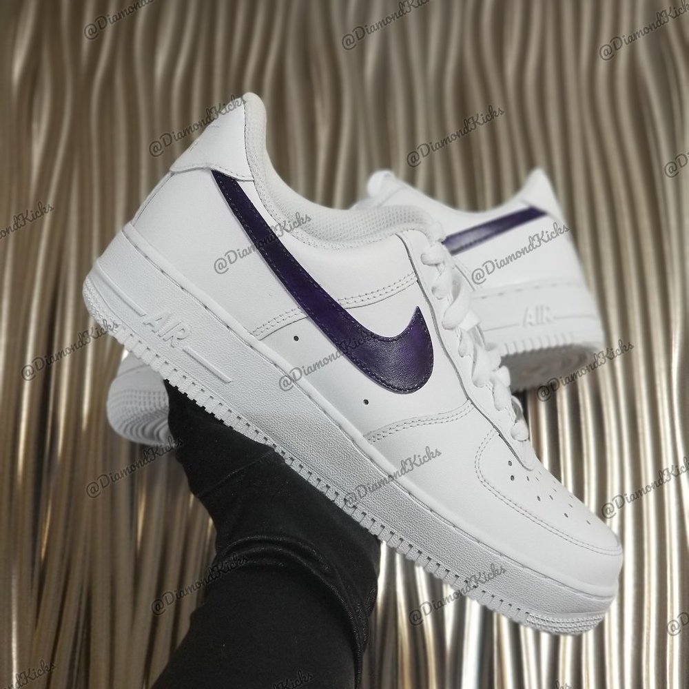 Custom Nike Air Force 1 Custom White Purple - Picture 3 of 3